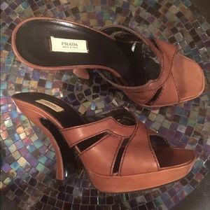 Prada platform heel sandals 35 35.5 5 5.5